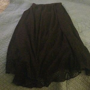Lularoe black lace maxi skirt